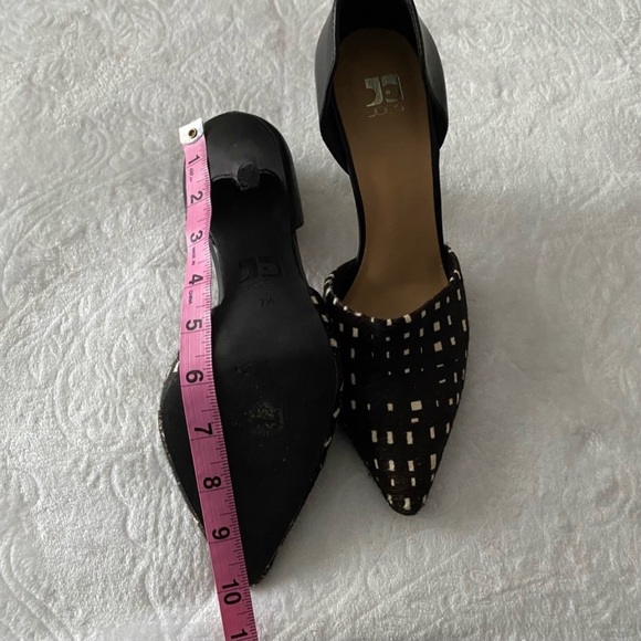 Joe’s Jean Speckled Calf Hair Pointed Toe Heels - Picture 9 of 11